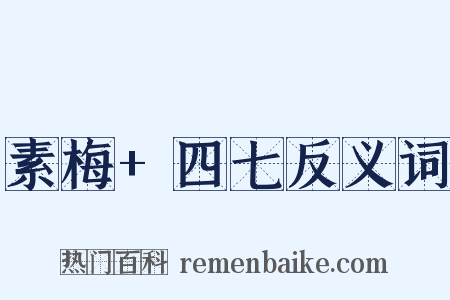 素梅+四七反义词是什么意思的图片